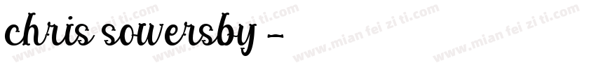 chris sowersby字体转换